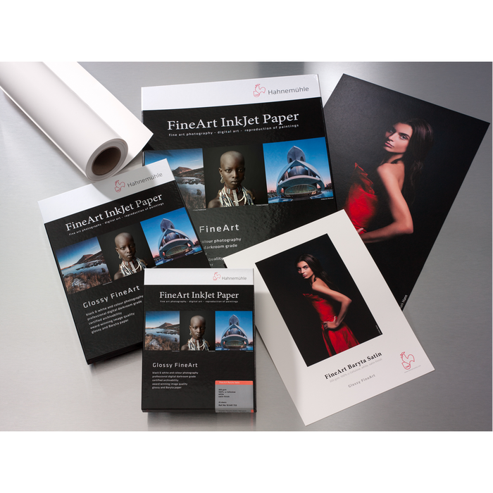 Hahnemühle FineArt Baryta Satin Inkjet Paper 300, 17" x 39' - Roll