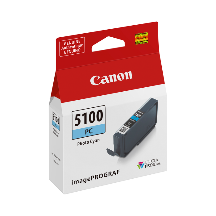 Canon PFI-5100 Photo Cyan Lucia PRO II Ink Cartridge - 14.4mL