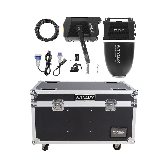 Nanlux Evoke 2400B Bi-Color LED Monolight Kit with 45° Reflector and Full System Flight Case