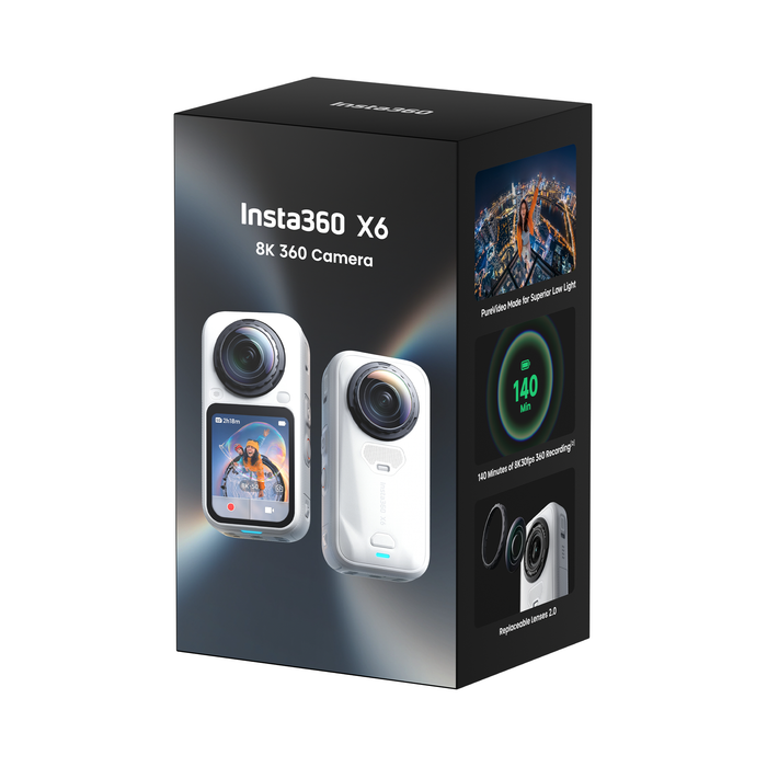 Insta360 X6 360° 8K Camera Essentials Bundle - Arctic White