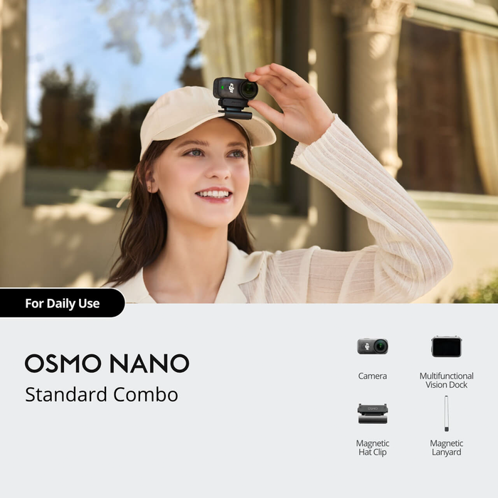 DJI Osmo Nano 4K Small Wearable Camera Standard Combo (128GB)