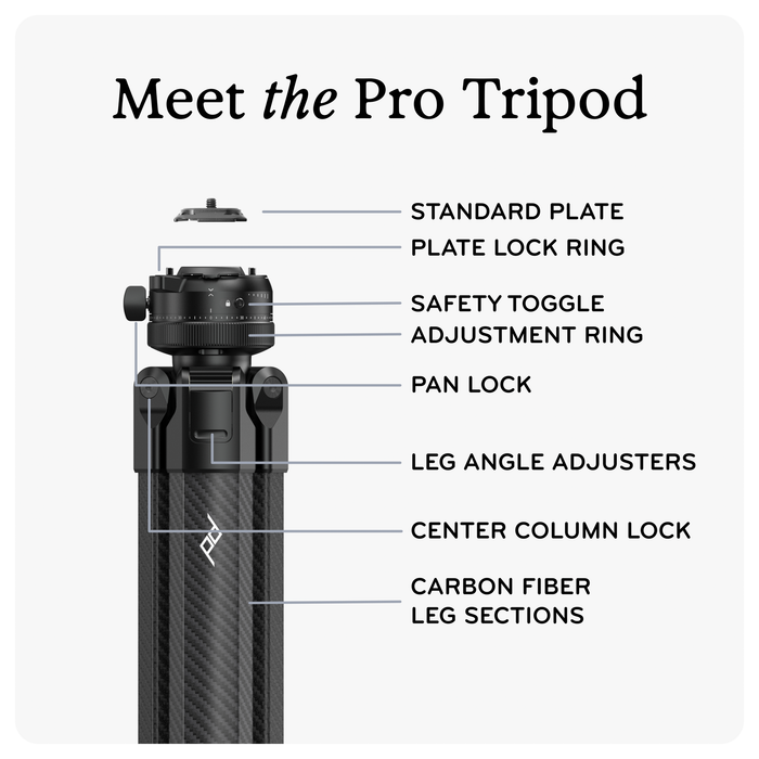 Peak Design Pro Carbon Fiber Tripod with Ball Head