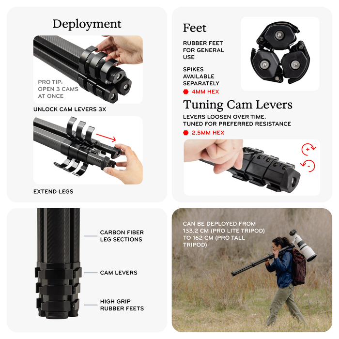 Peak Design Pro Carbon Fiber Tripod with Ball Head