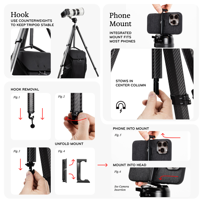 Peak Design Pro Carbon Fiber Tripod with Ball Head
