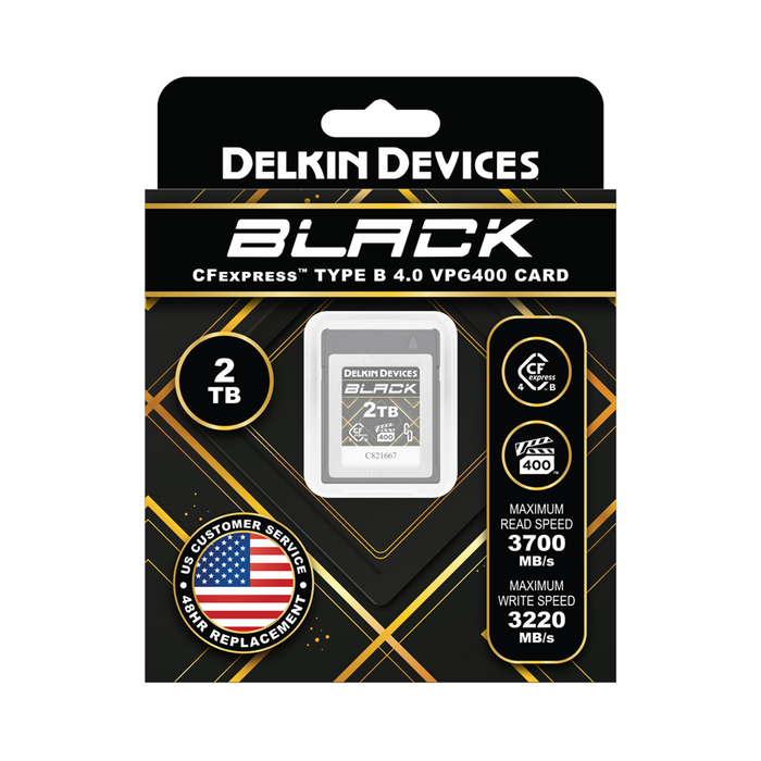 Delkin Devices 2TB BLACK CFexpress Type B 4.0 VPG400 Memory Card
