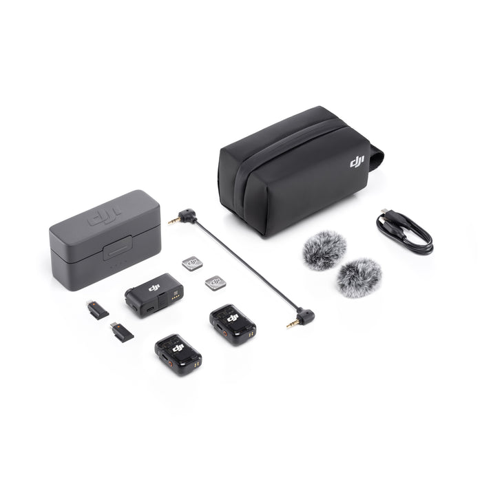 DJI Mic 2 2-Person Compact Digital Wireless Microphone System/Recorder 2.4 GHz - 2 TX + 1 RX