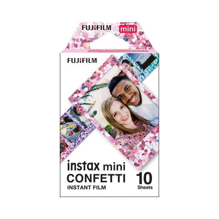 Fujifilm Instax Mini Instant Film, Confetti Frame - 10 Exposures