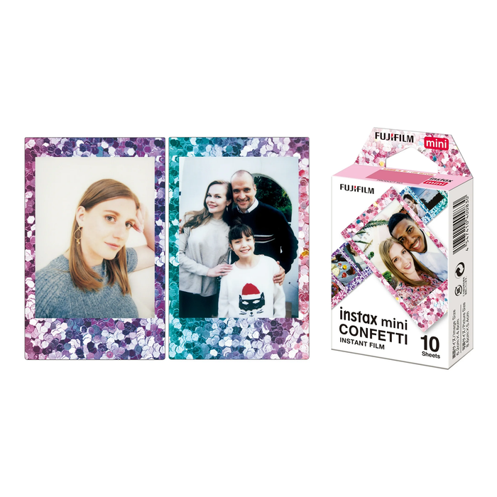 Fujifilm Instax Mini Instant Film, Confetti Frame - 10 Exposures