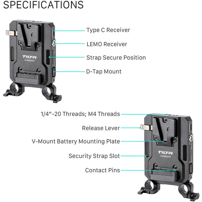 Tilta Mini PD V-Mount Battery Plate – Black