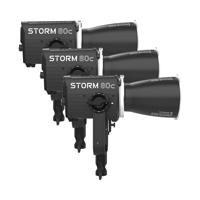 Aputure Storm 80c LED Monolight 3-Light Kit