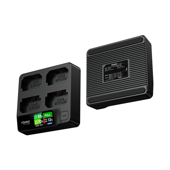 Accsoon TopRig 100W 4-Bay NP-FZ100 Fast Charger