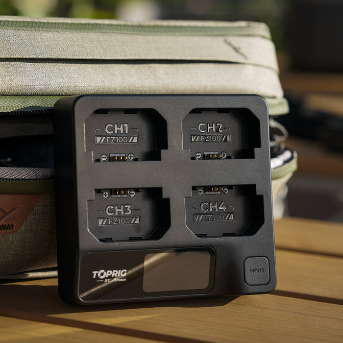 Accsoon TopRig 100W 4-Bay NP-FZ100 Fast Charger