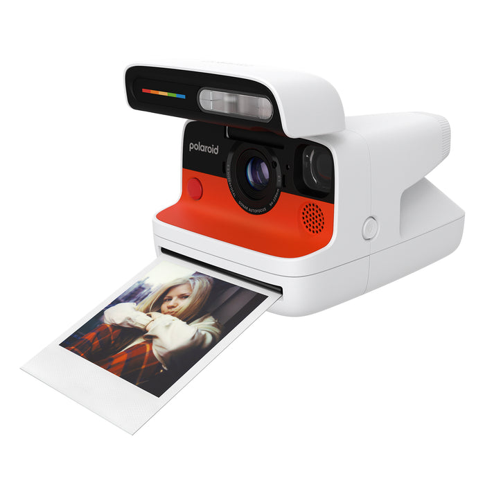 Polaroid Flip Instant Camera & Color Film Bundle (8 Photos) - White