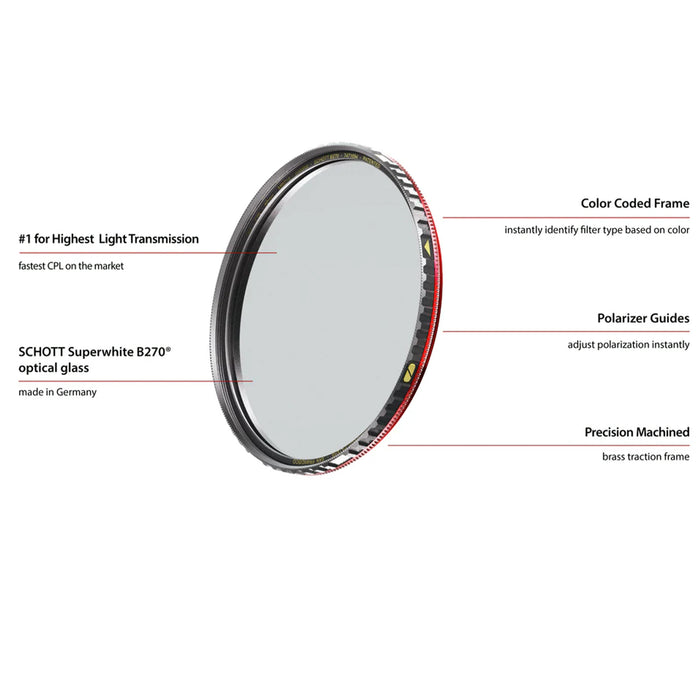 Breakthrough Photography 55mm X4 Dark Circular Polarizer 6-Stop Filter