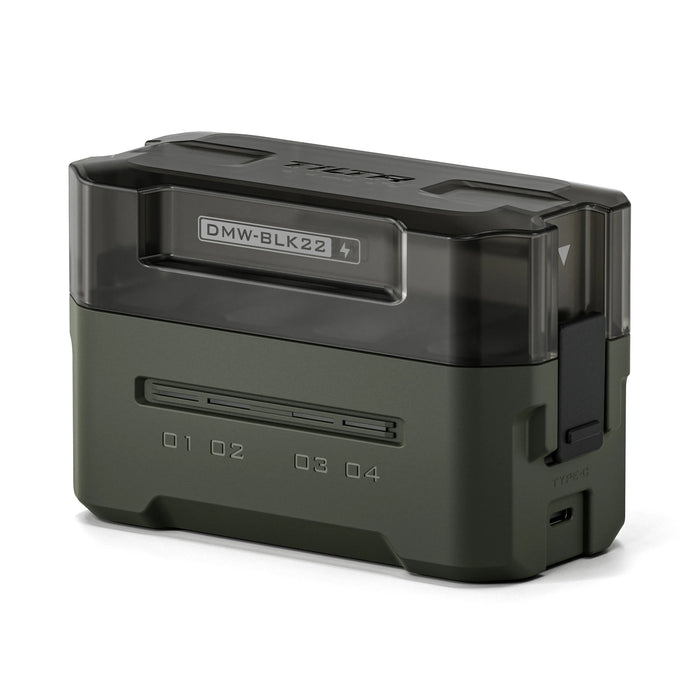 Tilta Portable 4-Bay Charging Station for Lumix DMW-BLK22 Batteries – Green