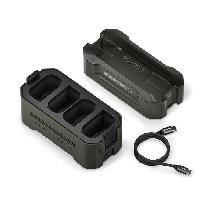 Tilta Portable 4-Bay Charging Station for Lumix DMW-BLK22 Batteries – Green