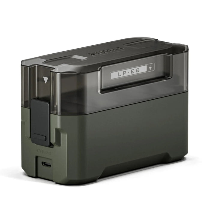 Tilta Portable 4-Bay Charging Station Kit with Canon LP-E6 Batteries (4x) – Green