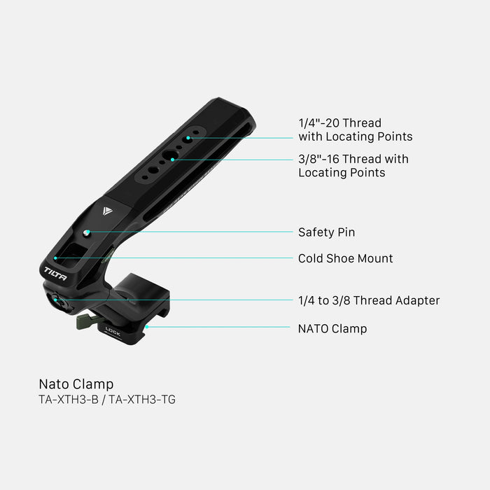 Tilta Xeno Top Handle with NATO Clamp - Black