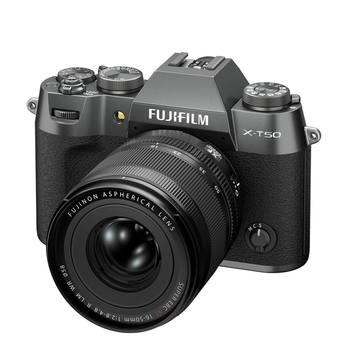 Fujifilm X-T50 Mirrorless Camera with XF 16-50mm f/2.8-4.8 R LM WR Lens - Charcoal Silver