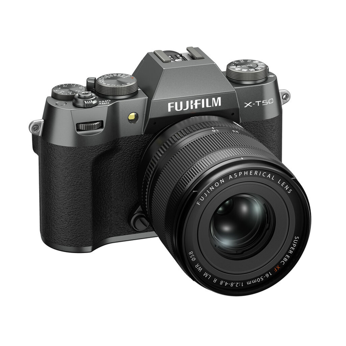 Fujifilm X-T50 Mirrorless Camera with XF 16-50mm f/2.8-4.8 R LM WR Lens - Charcoal Silver
