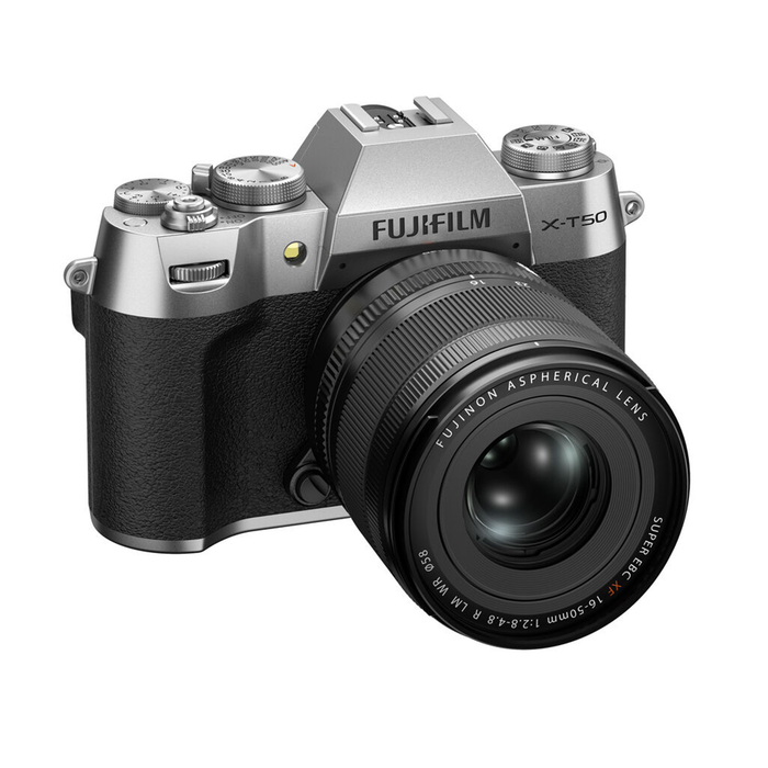 Fujifilm X-T50 Mirrorless Camera with XF 16-50mm f/2.8-4.8 R LM WR Lens - Silver