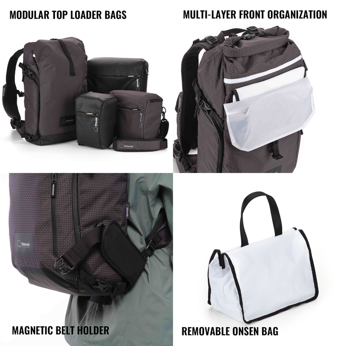 Shimoda Sidecountry 28 Backpack Starter Kit with Medium Modular Top Loader - Black/White