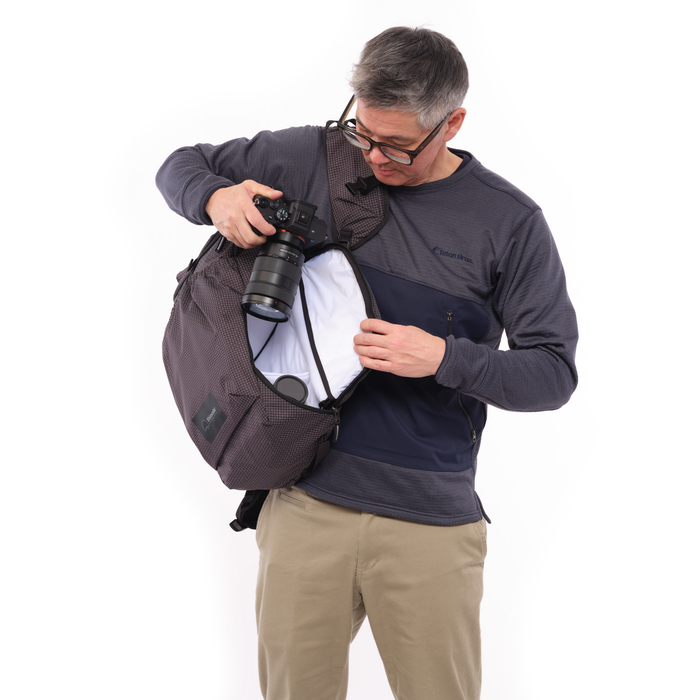 Shimoda Side Lite 22 Backpack Starter Kit with Medium Modular Top Loader - Black/White