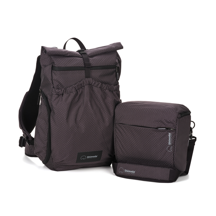 Shimoda Side Lite 22 Backpack Women's Starter Kit with Medium Modular Top Loader - Black/White