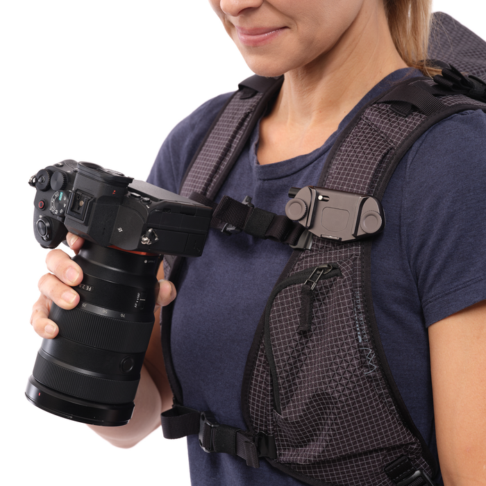 Shimoda Side Lite 22 Backpack Women's Starter Kit with Medium Modular Top Loader - Black/White