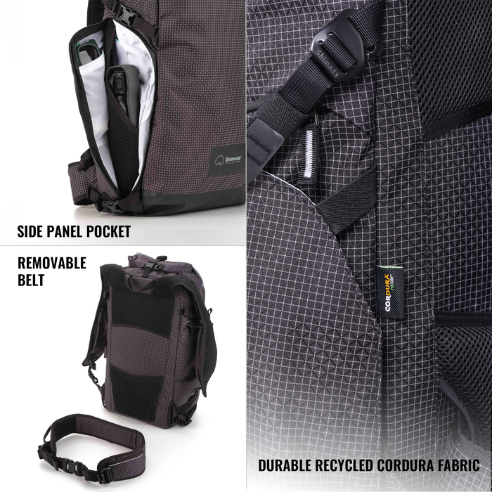 Shimoda Side Lite 22 Backpack Women's Starter Kit with Medium Modular Top Loader - Black/White