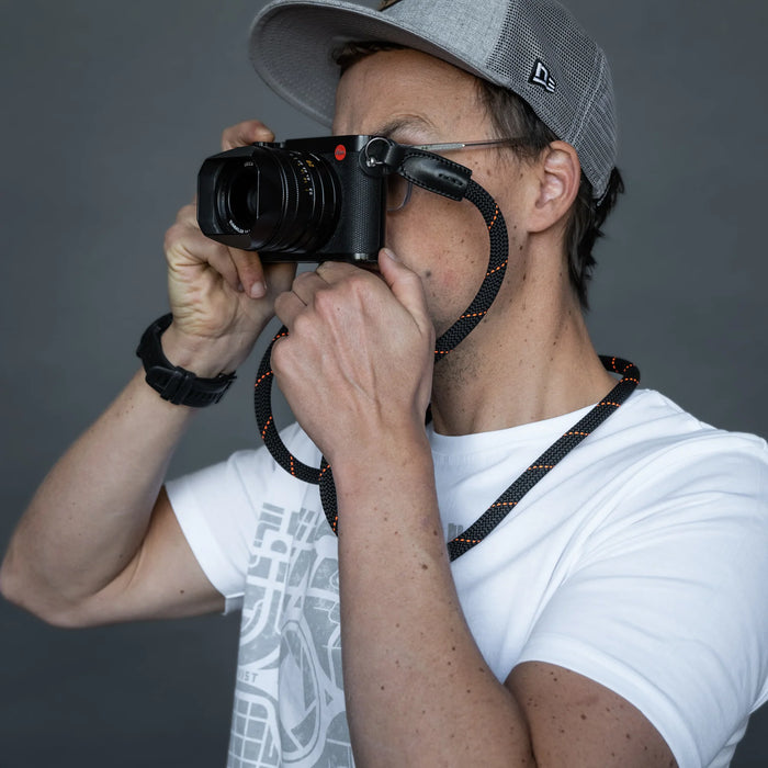 Cooph Rope Camera Strap with Split Ring, 45.3" (115cm) - Orange Obsidian