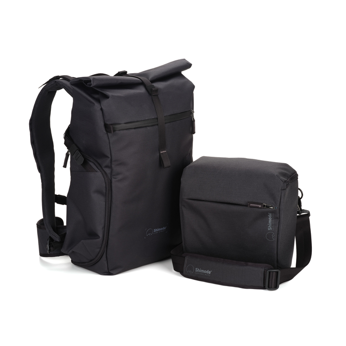 Shimoda Side Street 22 Backpack Starter Kit with Medium Modular Top Loader - Anthracite Black