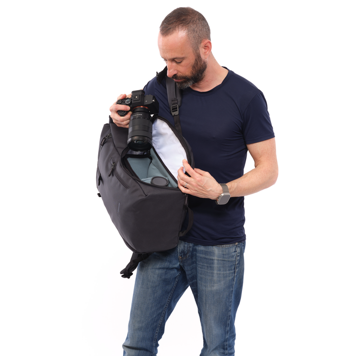 Shimoda Side Street 22 Backpack Starter Kit with Medium Modular Top Loader - Anthracite Black