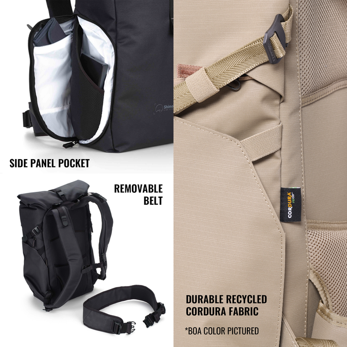 Shimoda Side Street 22 Backpack Starter Kit with Medium Modular Top Loader - Anthracite Black