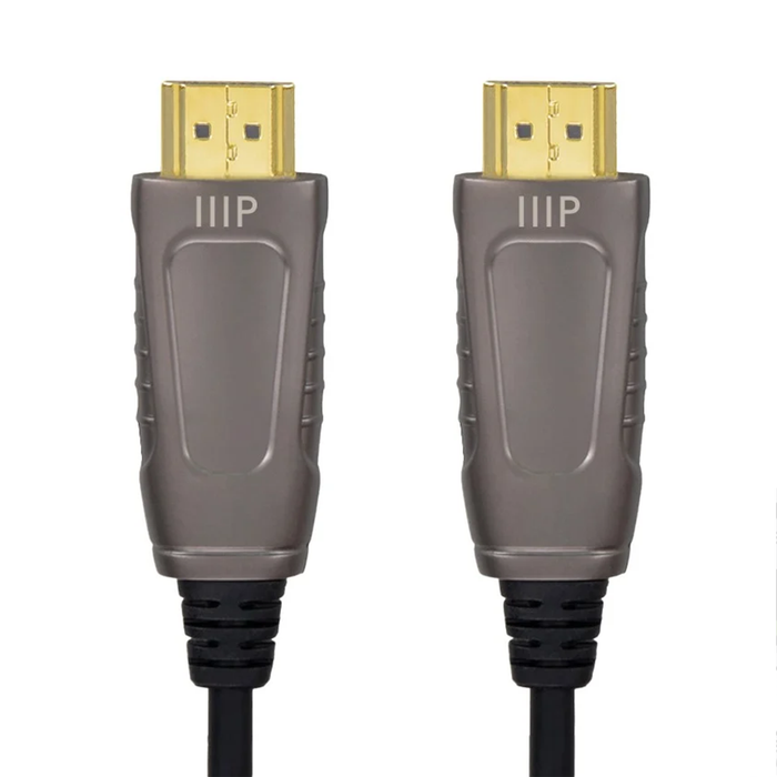 Monoprice 8K Ultra High Speed Fiber Optic Certified HDMI Cable, 24' - Black