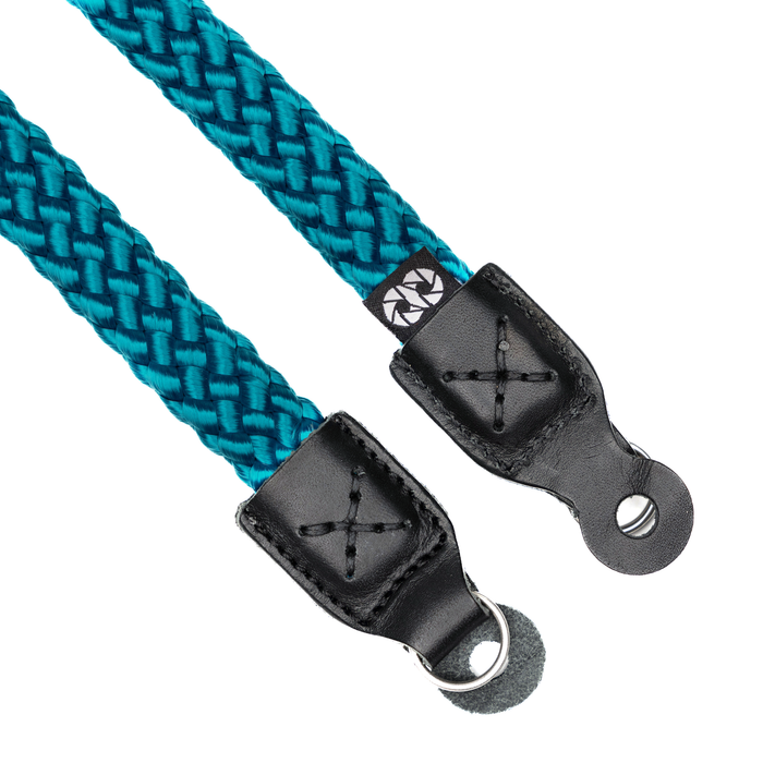 Cooph Braid Camera Strap with Steel Ring, 49.2" (125cm) - Aqua