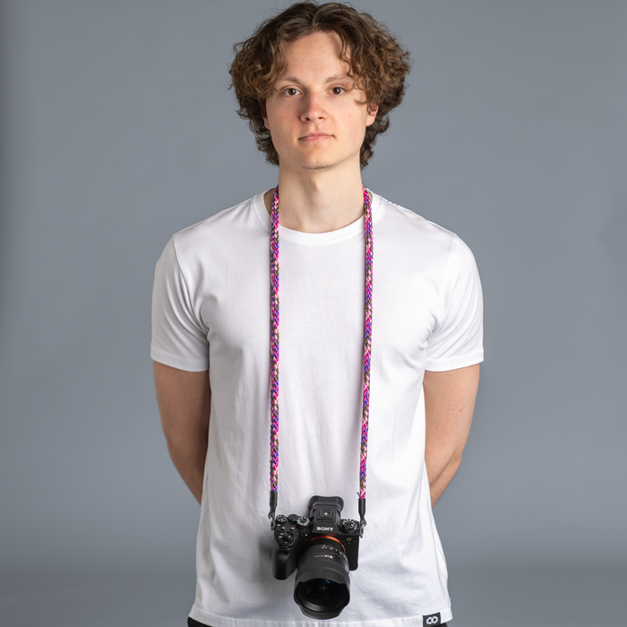Cooph Braid Camera Strap with Steel Ring, 49.2" (125cm) - Nymphaea