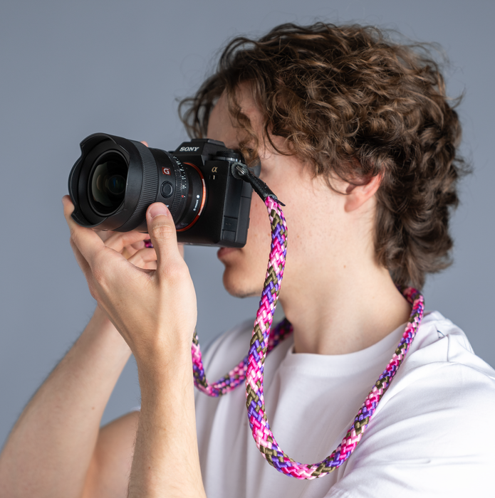 Cooph Braid Camera Strap with Steel Ring, 49.2" (125cm) - Nymphaea