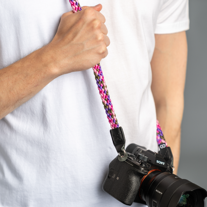 Cooph Braid Camera Strap with Steel Ring, 49.2" (125cm) - Nymphaea
