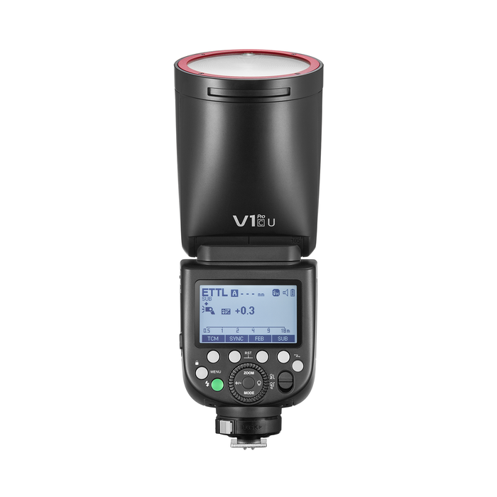 Godox V1Pro Round Head Camera Flash for Canon Red Ring