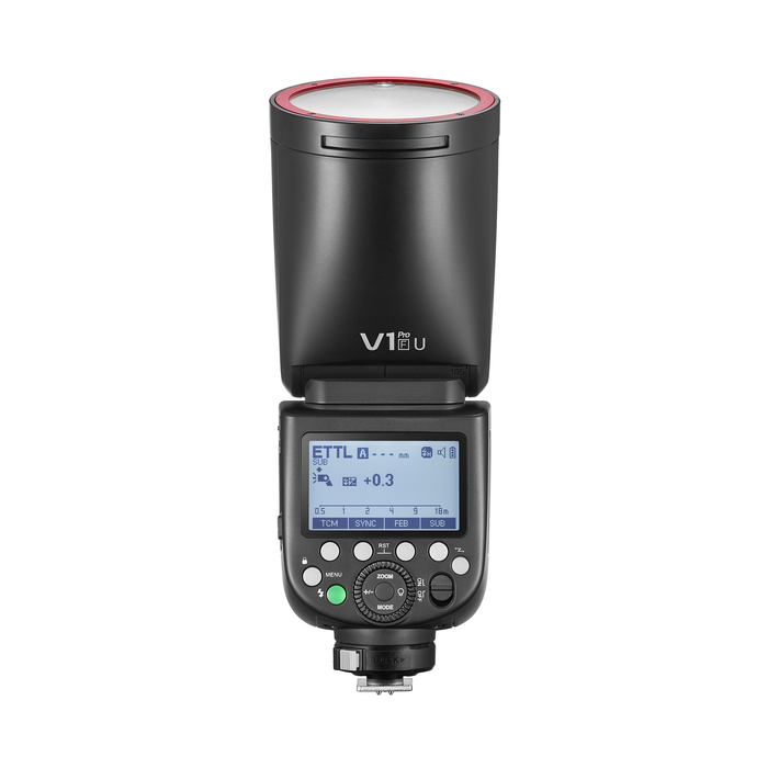 Godox V1Pro Round Head Camera Flash for Fujifilm Red Ring