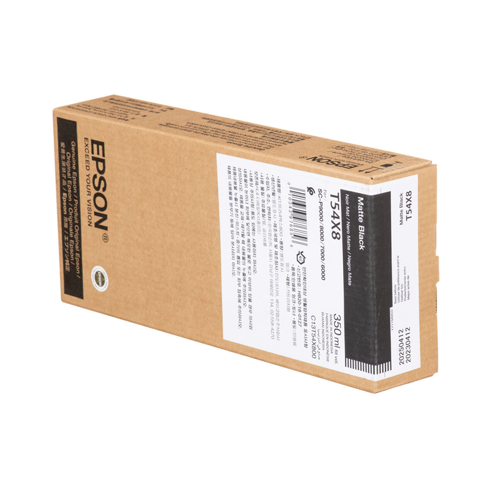 Epson T54X800 UltraChrome HD Matte Black Ink Cartridge for Select SureColor P-Series Printers - 350mL