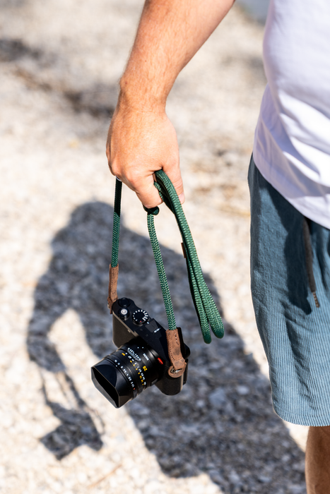 Cooph Nomad Adjustable Rope Camera Strap with Steel Ring, 35.4-59” (90cm-150cm) - Mountain Green