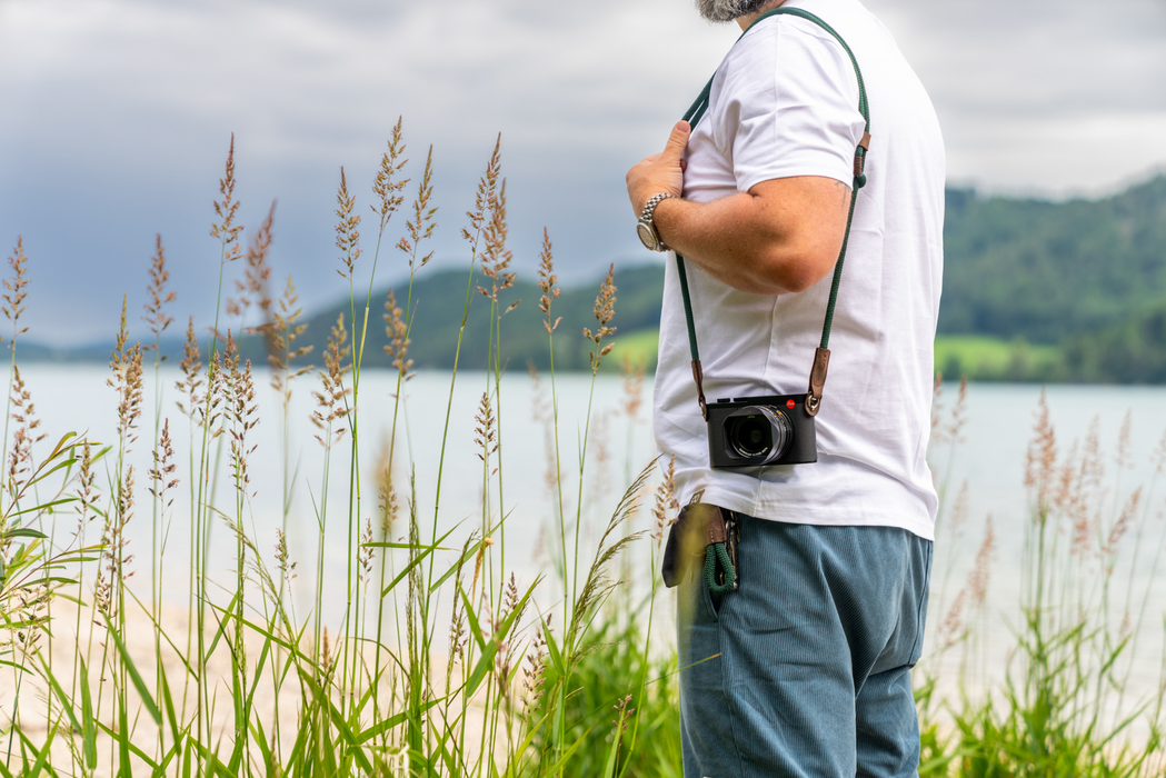 Cooph Nomad Adjustable Rope Camera Strap with Steel Ring, 35.4-59” (90cm-150cm) - Mountain Green