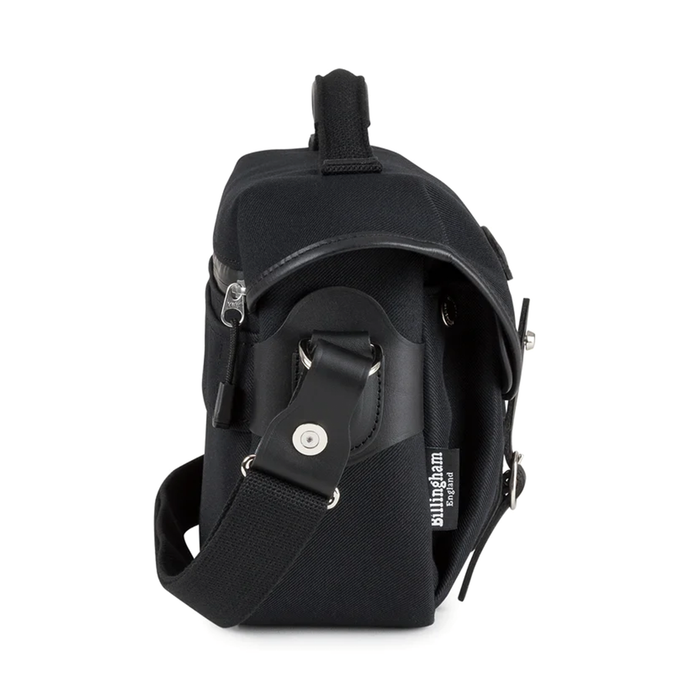 Billingham Hadley Small Pro 3.5L Shoulder Bag - Black FibreNyte / Black Leather (Olive Lining)
