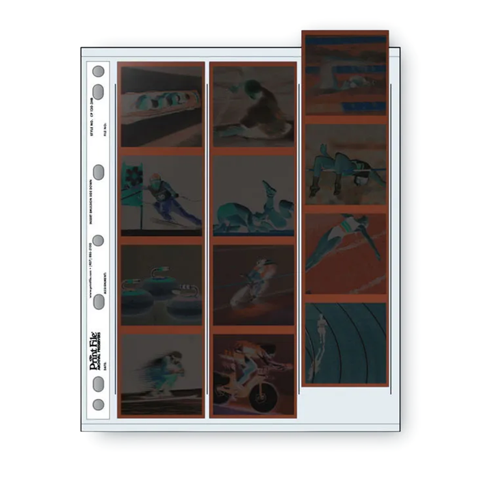 Print File 120-3HB Archival Negative Pages for 120 Film (Holds 3 Strips) - 100 Pack