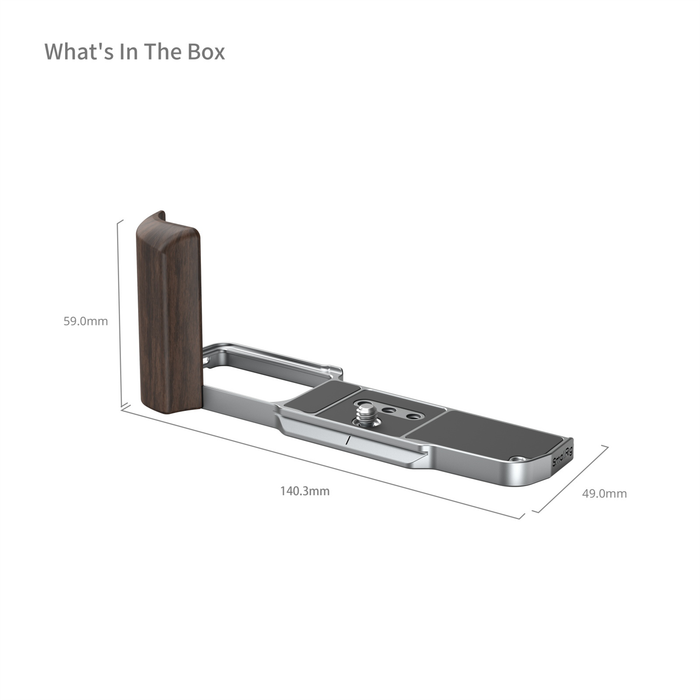 SmallRig L-Shaped Mount Plate with Wooden Handle for OM SYSTEM OM-3