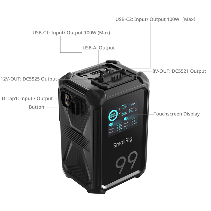SmallRig x Renan Ozturk X-Touch Smart Triple-Proof V-Mount Battery X99