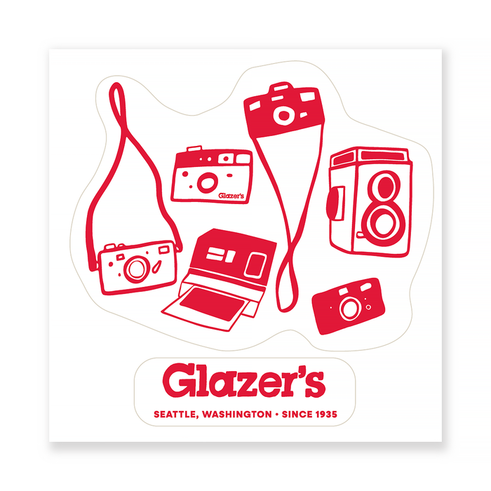 Glazer's Sticker - Camera Collage