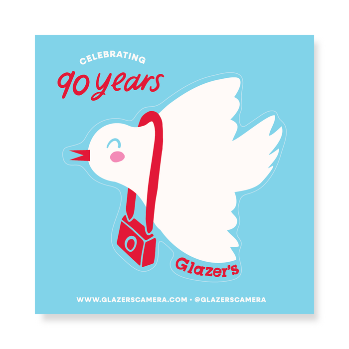 Glazer's Sticker - Bird Flying with Camera